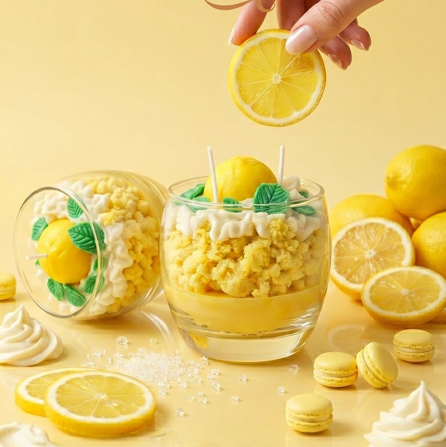 Lemon tart candle
