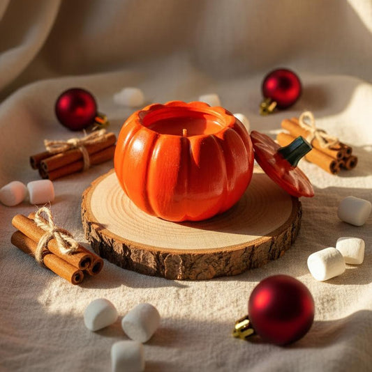 Pumpkin candle